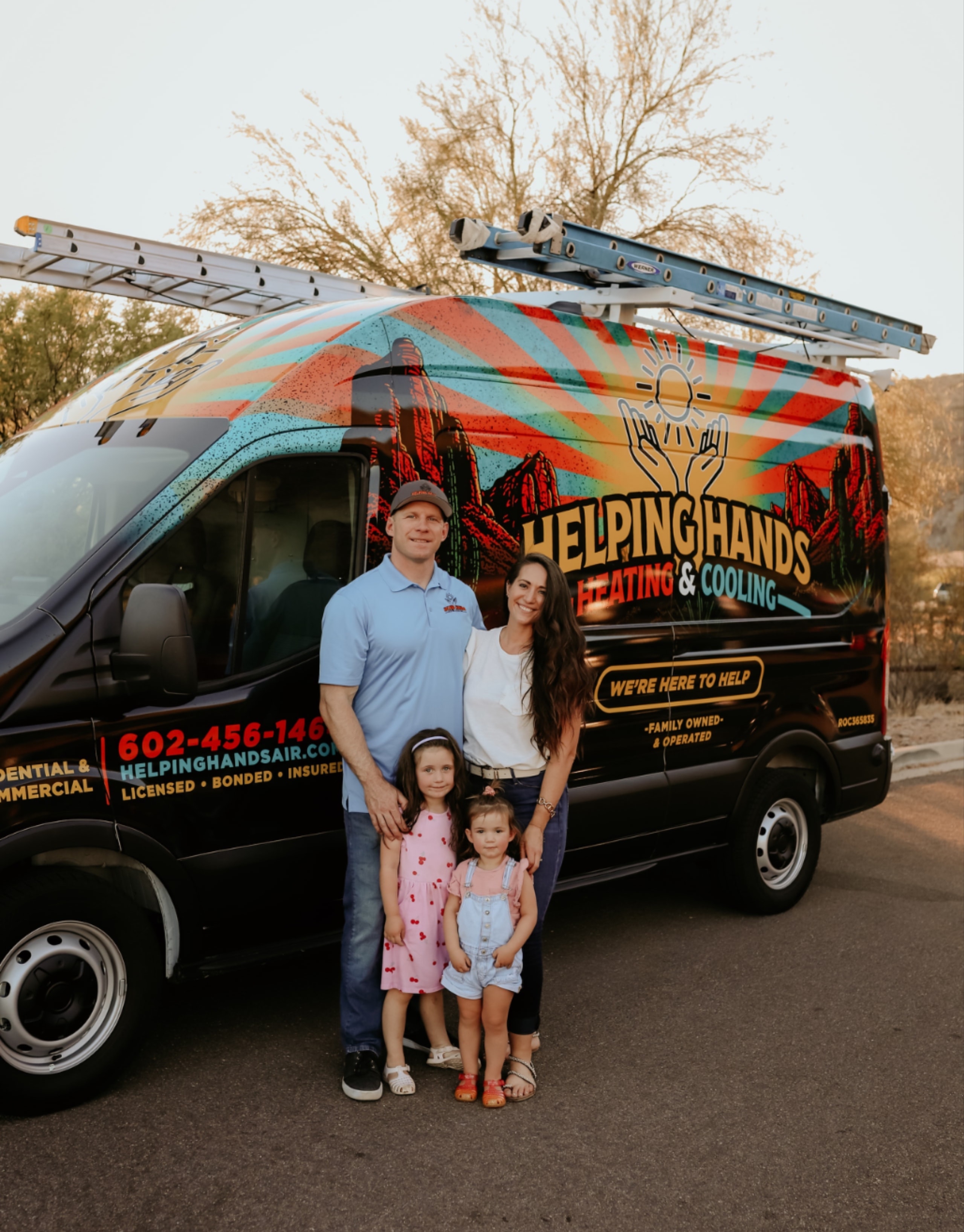 The Helping Hands family — owners of Helping Hands Heating & Cooling